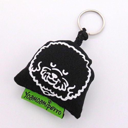 llavero negro bichon frise