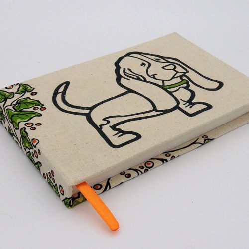 libreta artesanal basset hound